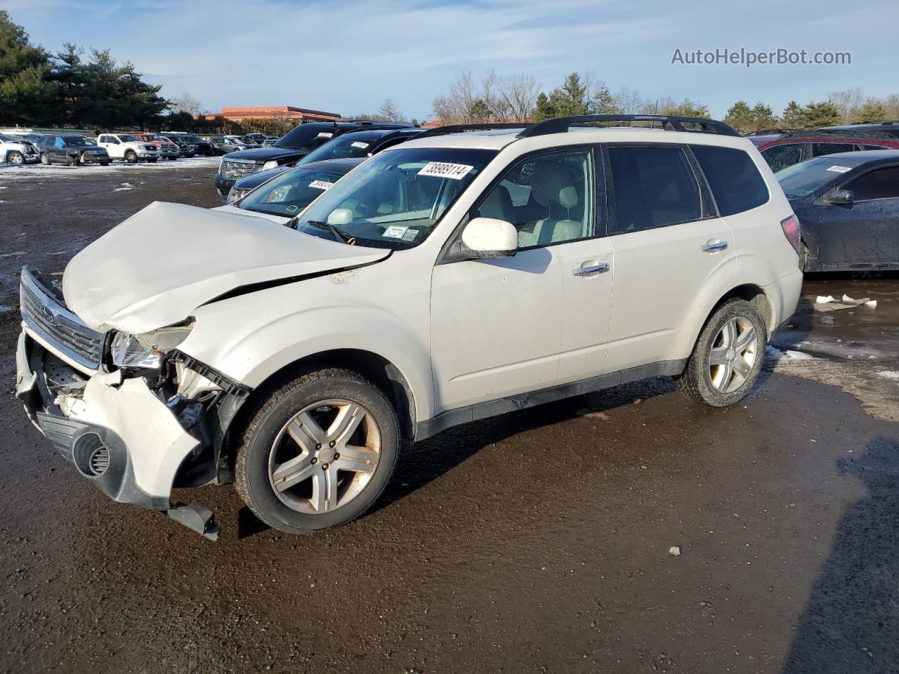 2009 Subaru Forester 2.5x Premium White vin: JF2SH63609H779341