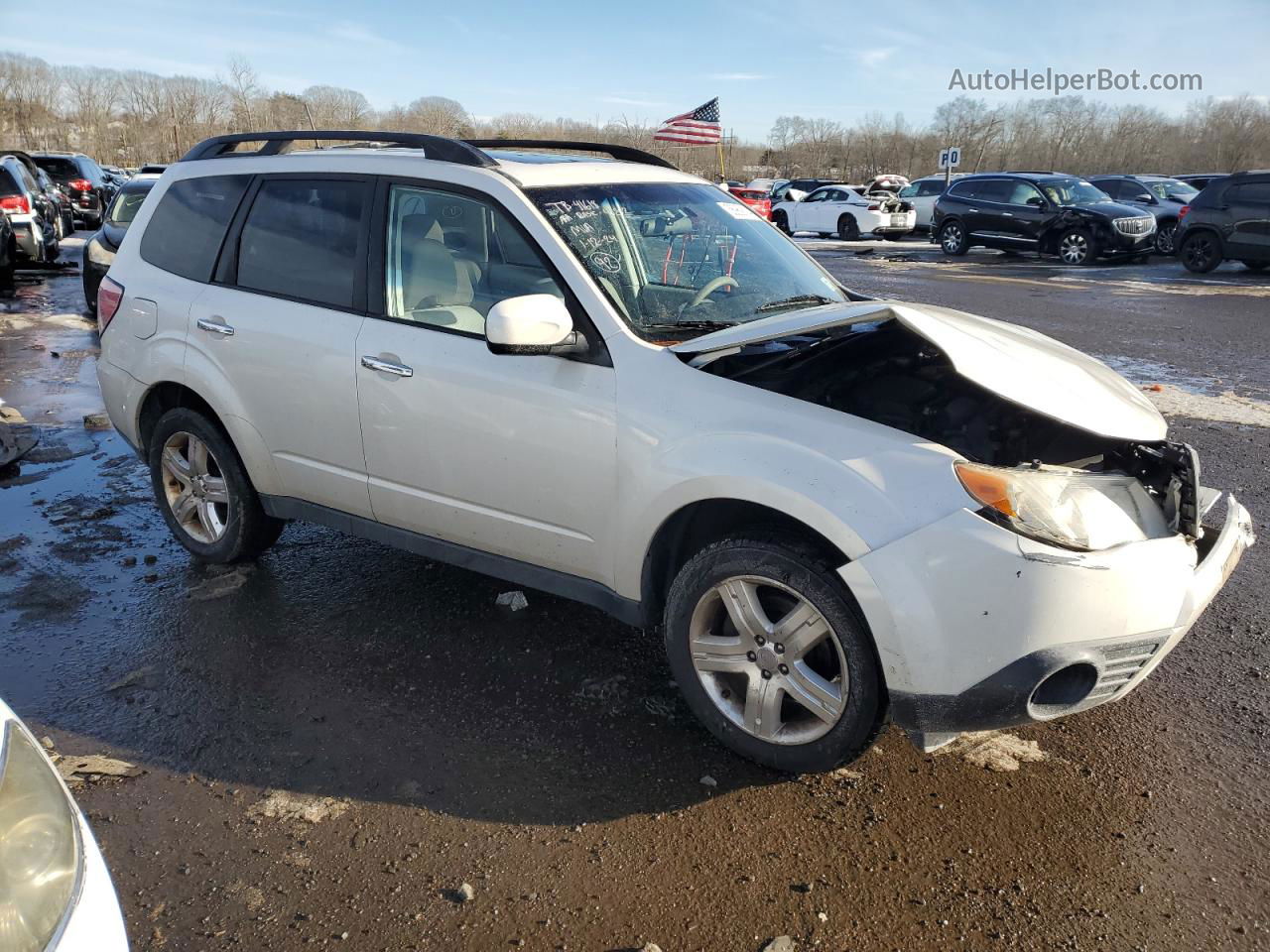 2009 Subaru Forester 2.5x Premium White vin: JF2SH63609H779341