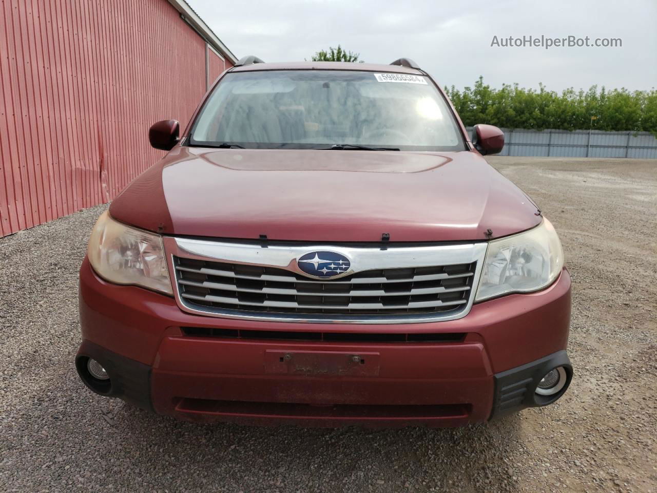 2009 Subaru Forester 2.5x Premium Red vin: JF2SH63619H758868