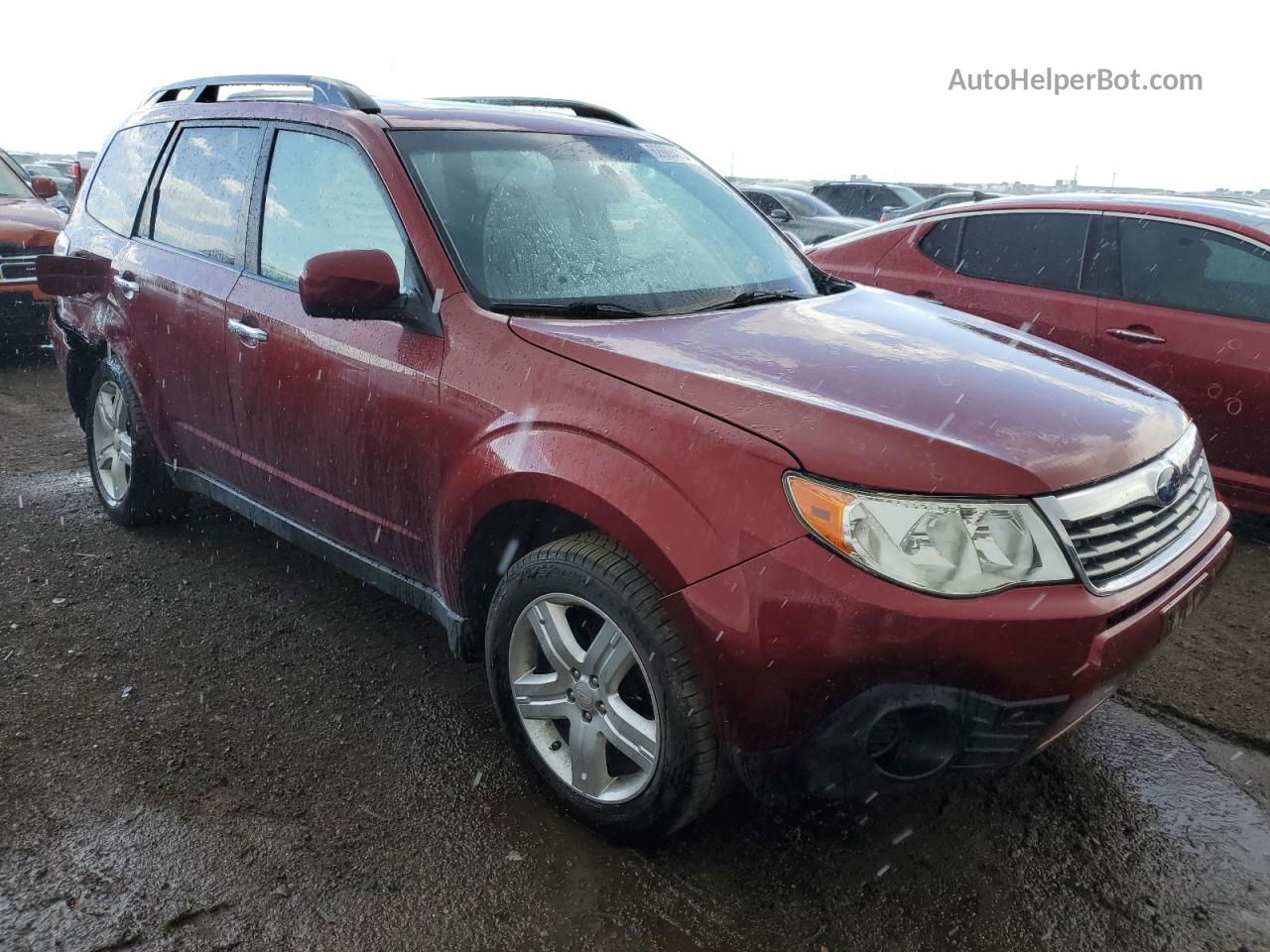 2009 Subaru Forester 2.5x Premium Red vin: JF2SH63629H752108