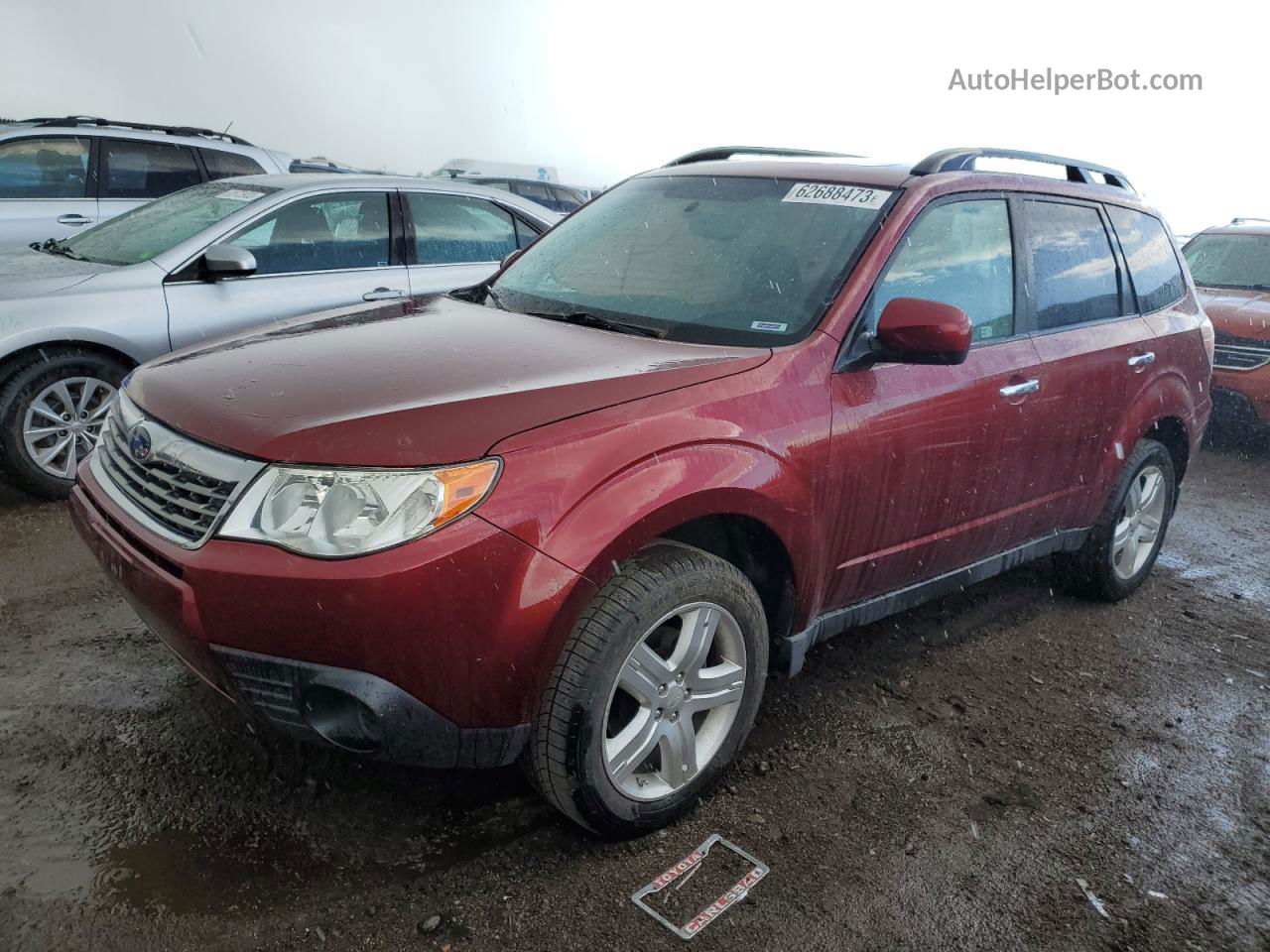 2009 Subaru Forester 2.5x Premium Red vin: JF2SH63629H752108