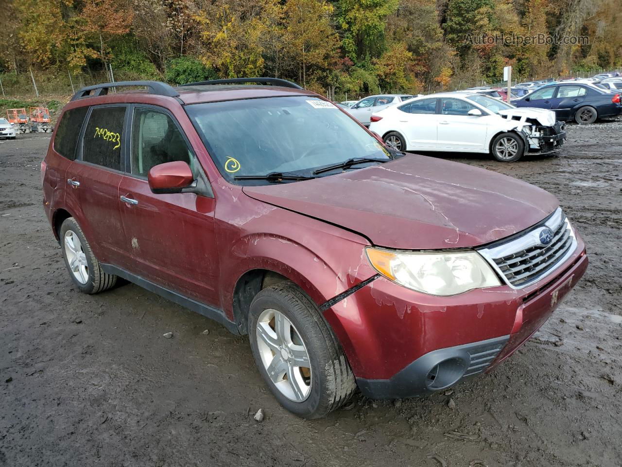 2009 Subaru Forester 2.5x Premium Red vin: JF2SH63659G714832