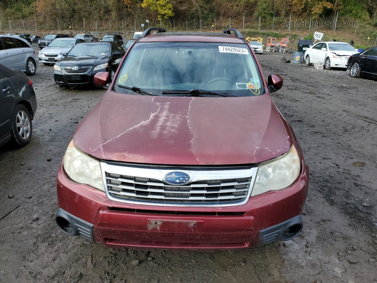 2009 Subaru Forester 2.5x Premium Red vin: JF2SH63659G714832