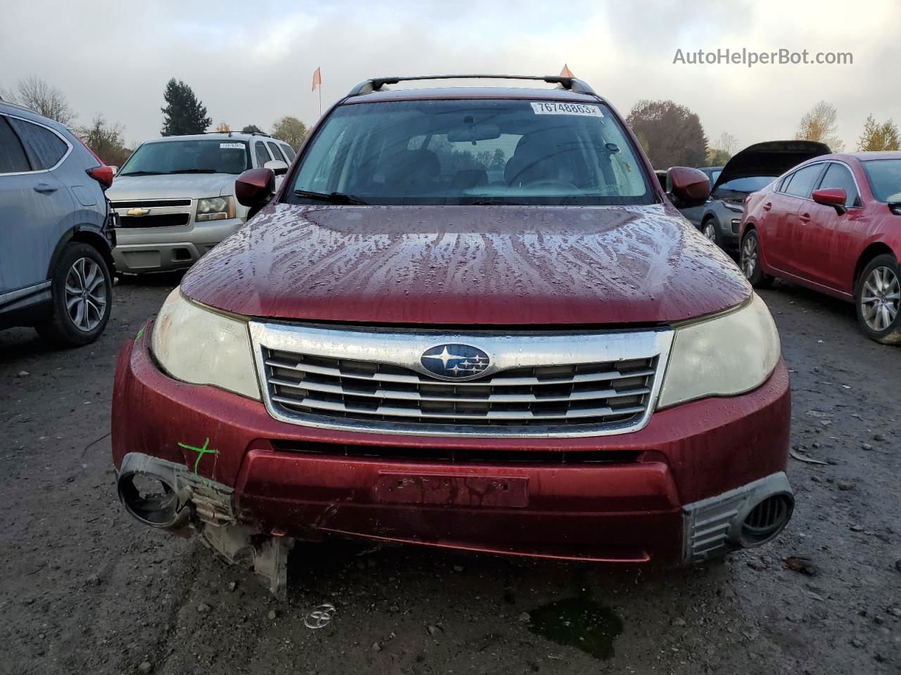 2009 Subaru Forester 2.5x Premium Red vin: JF2SH636X9G795455