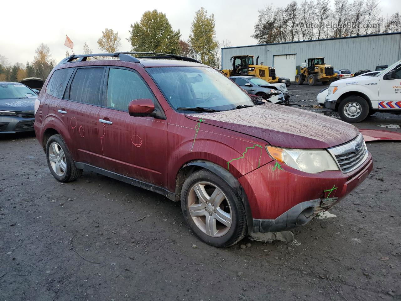 2009 Subaru Forester 2.5x Premium Red vin: JF2SH636X9G795455