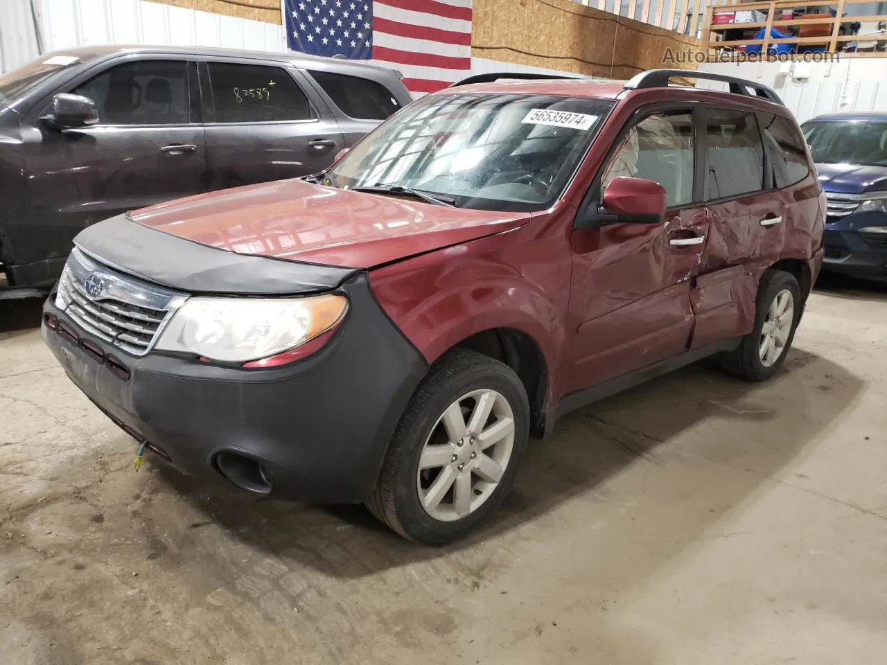 2009 Subaru Forester 2.5x Premium Red vin: JF2SH636X9H752521