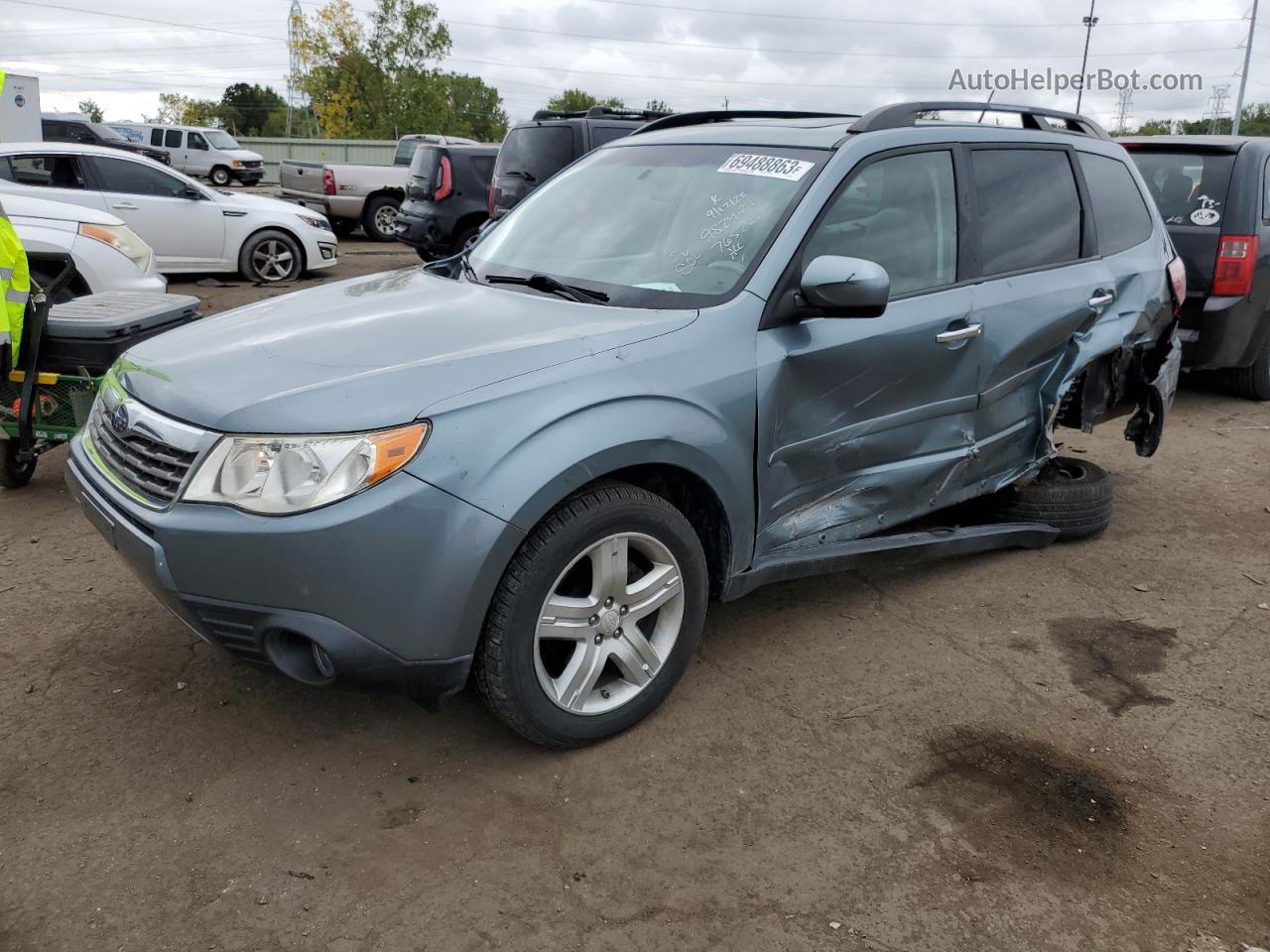 2009 Subaru Forester 2.5x Limited Синий vin: JF2SH64609H765261