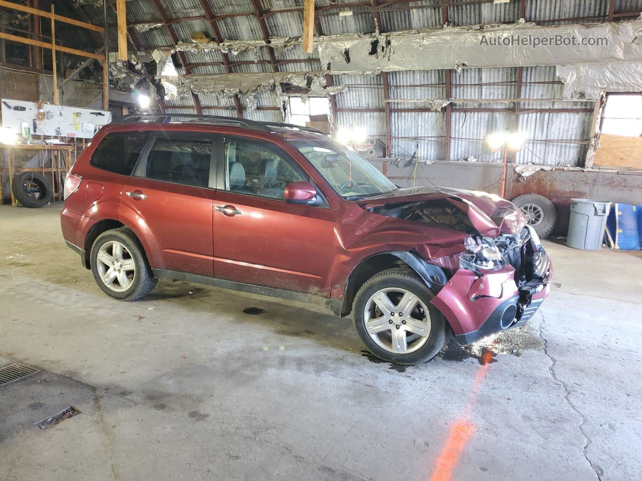 2009 Subaru Forester 2.5x Limited Burgundy vin: JF2SH64629H766640