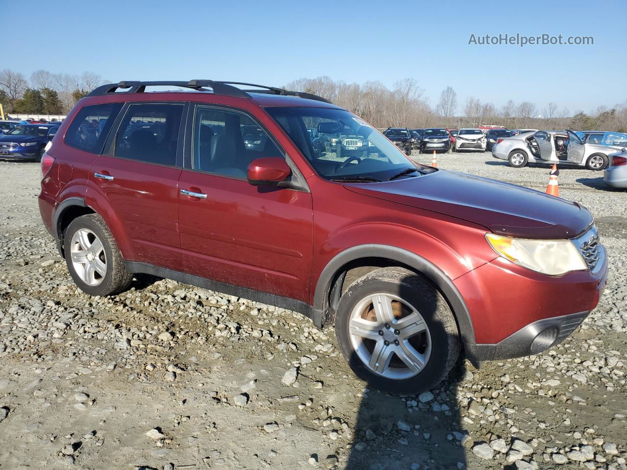 2009 Subaru Forester 2.5x Limited Burgundy vin: JF2SH64649H740167