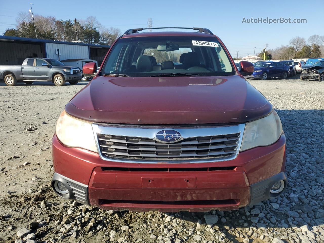 2009 Subaru Forester 2.5x Limited Burgundy vin: JF2SH64649H740167