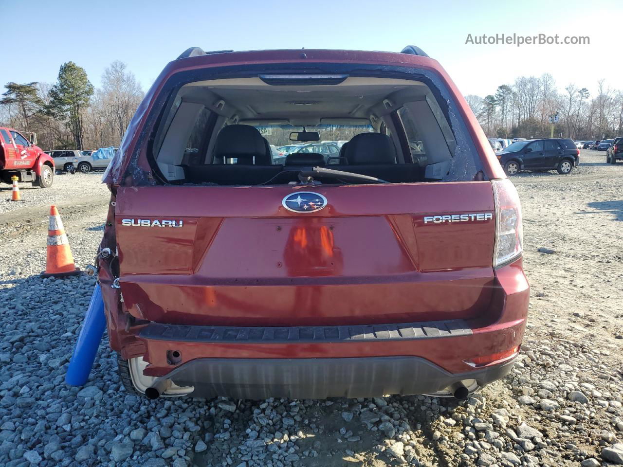 2009 Subaru Forester 2.5x Limited Burgundy vin: JF2SH64649H740167