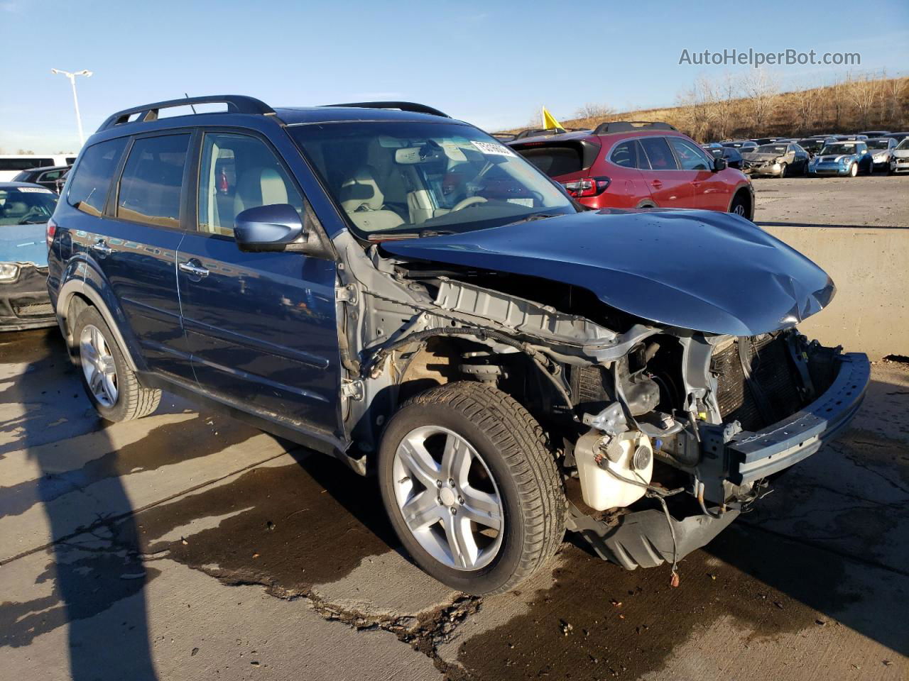 2009 Subaru Forester 2.5x Limited Синий vin: JF2SH64699H707102