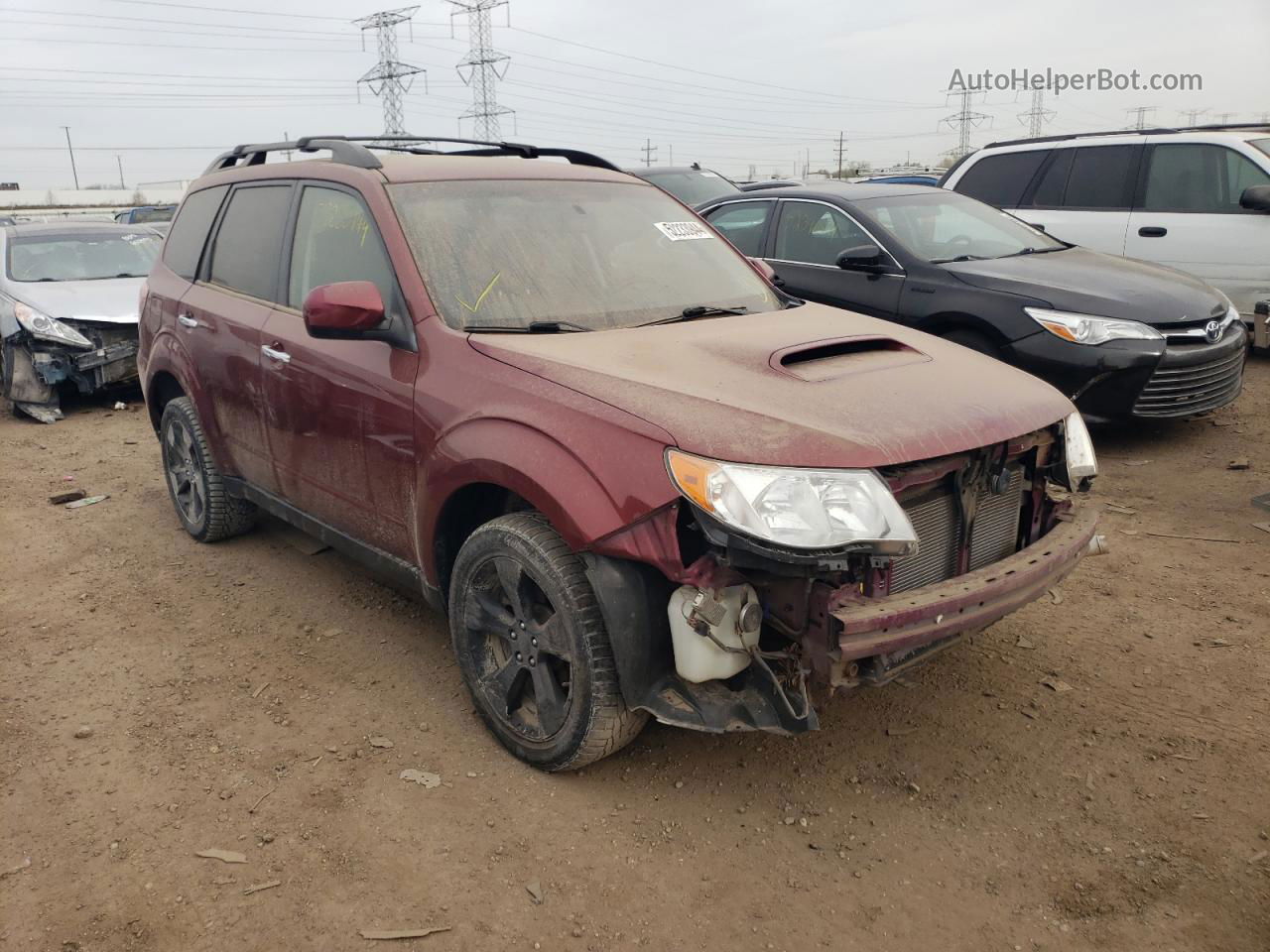 2009 Subaru Forester 2.5xt Limited Бордовый vin: JF2SH66669H744511