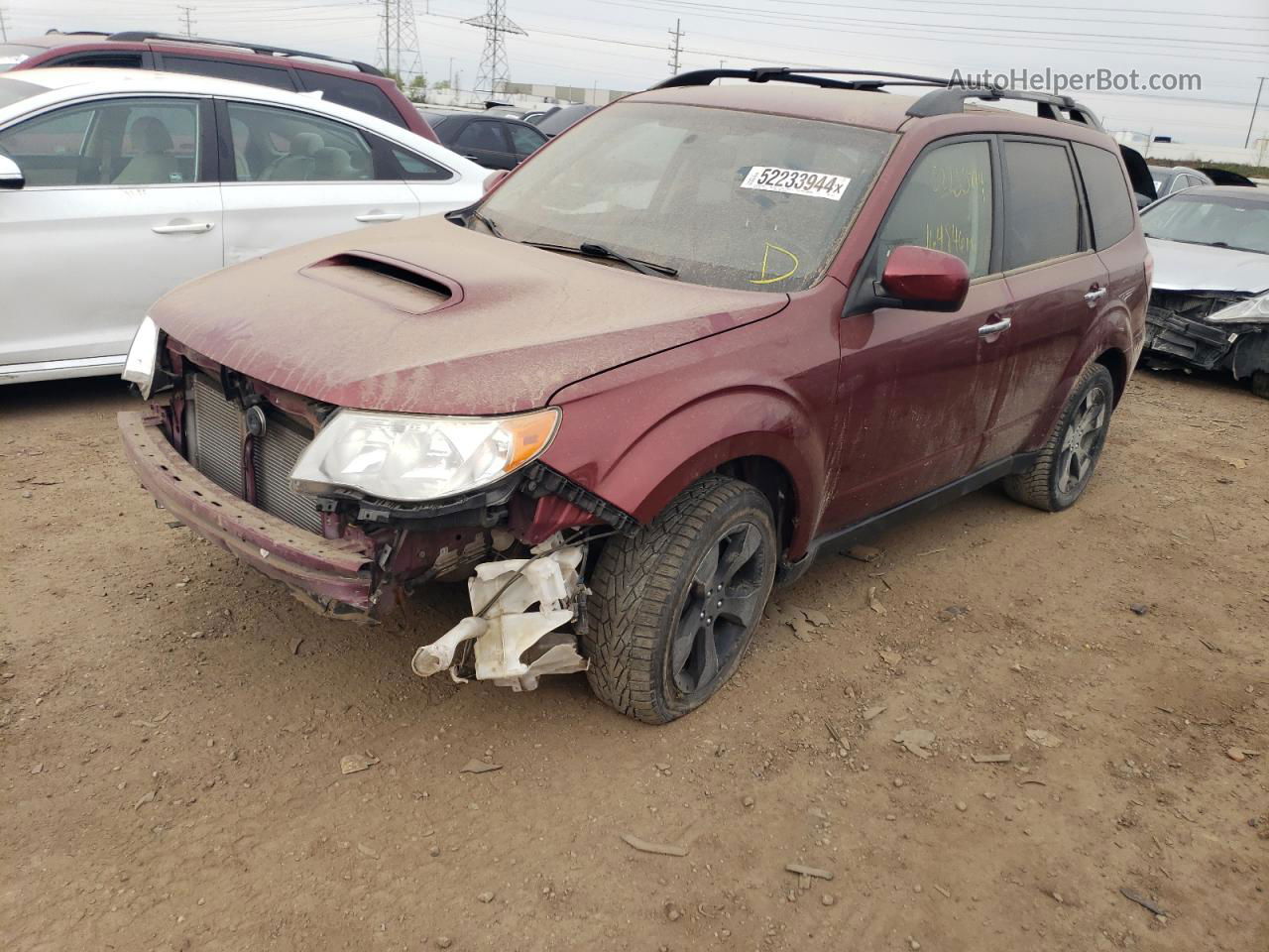 2009 Subaru Forester 2.5xt Limited Бордовый vin: JF2SH66669H744511