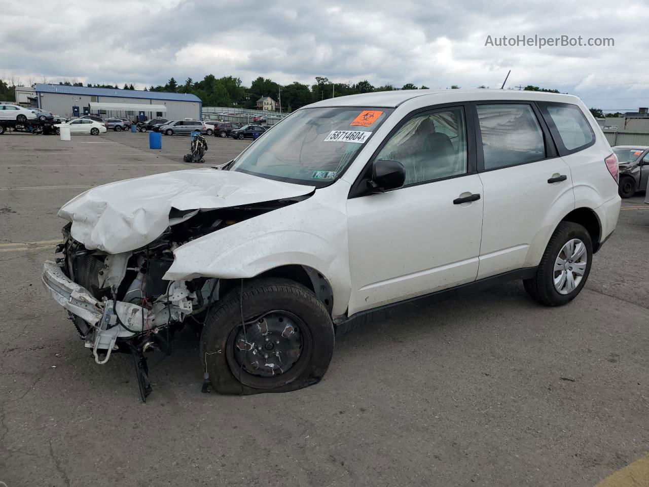 2010 Subaru Forester 2.5x White vin: JF2SH6AC2AH793853