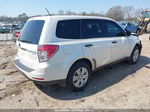 2010 Subaru Forester 2.5x White vin: JF2SH6AC6AH729878