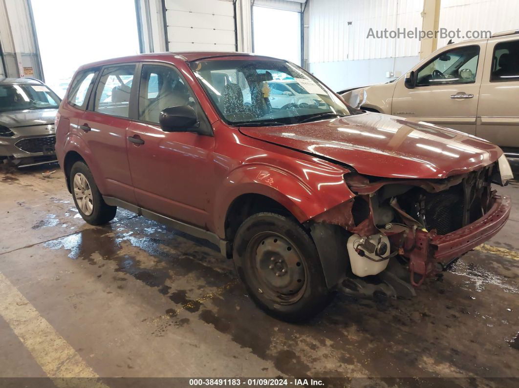 2010 Subaru Forester 2.5x Red vin: JF2SH6AC6AH749984