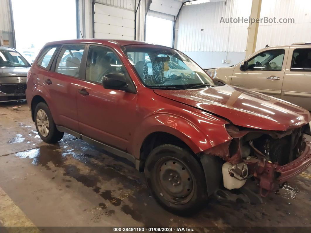 2010 Subaru Forester 2.5x Red vin: JF2SH6AC6AH749984