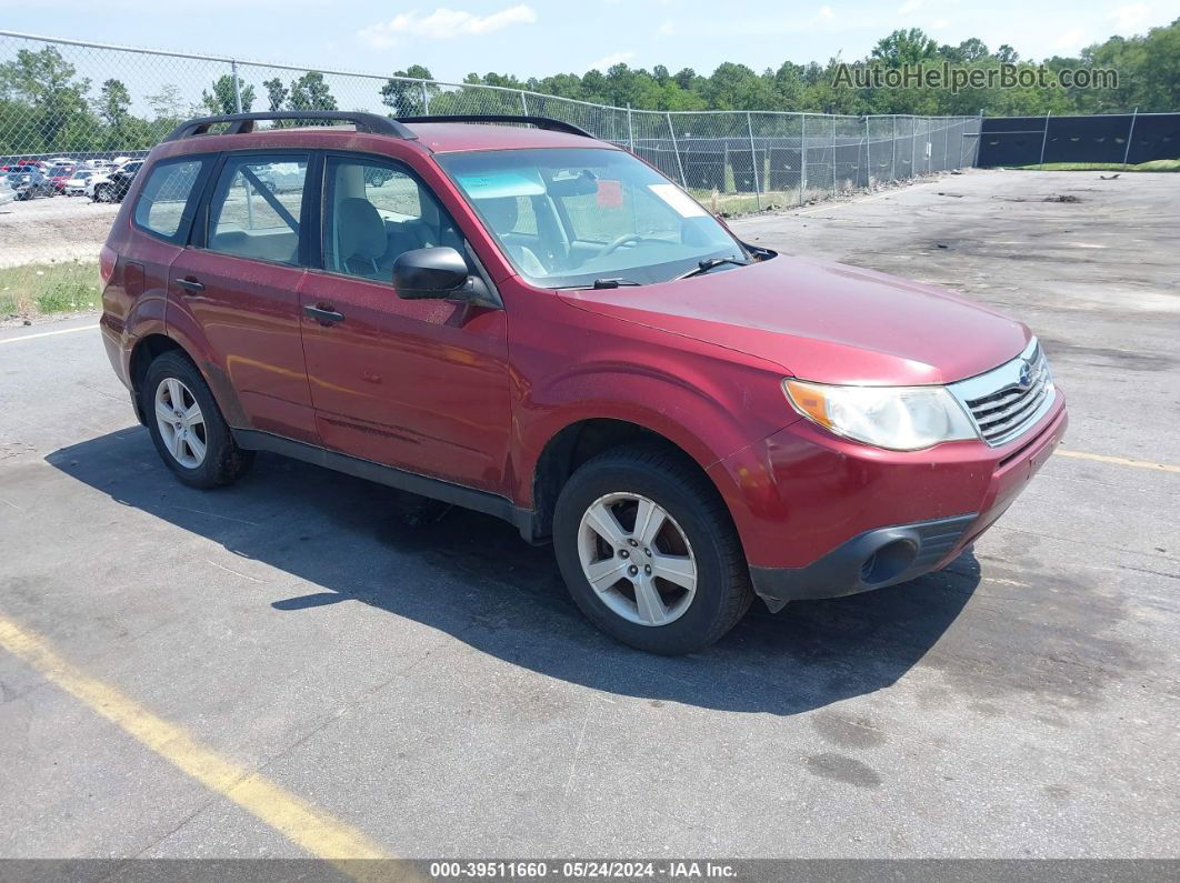 2010 Subaru Forester 2.5x Red vin: JF2SH6BC9AH789037