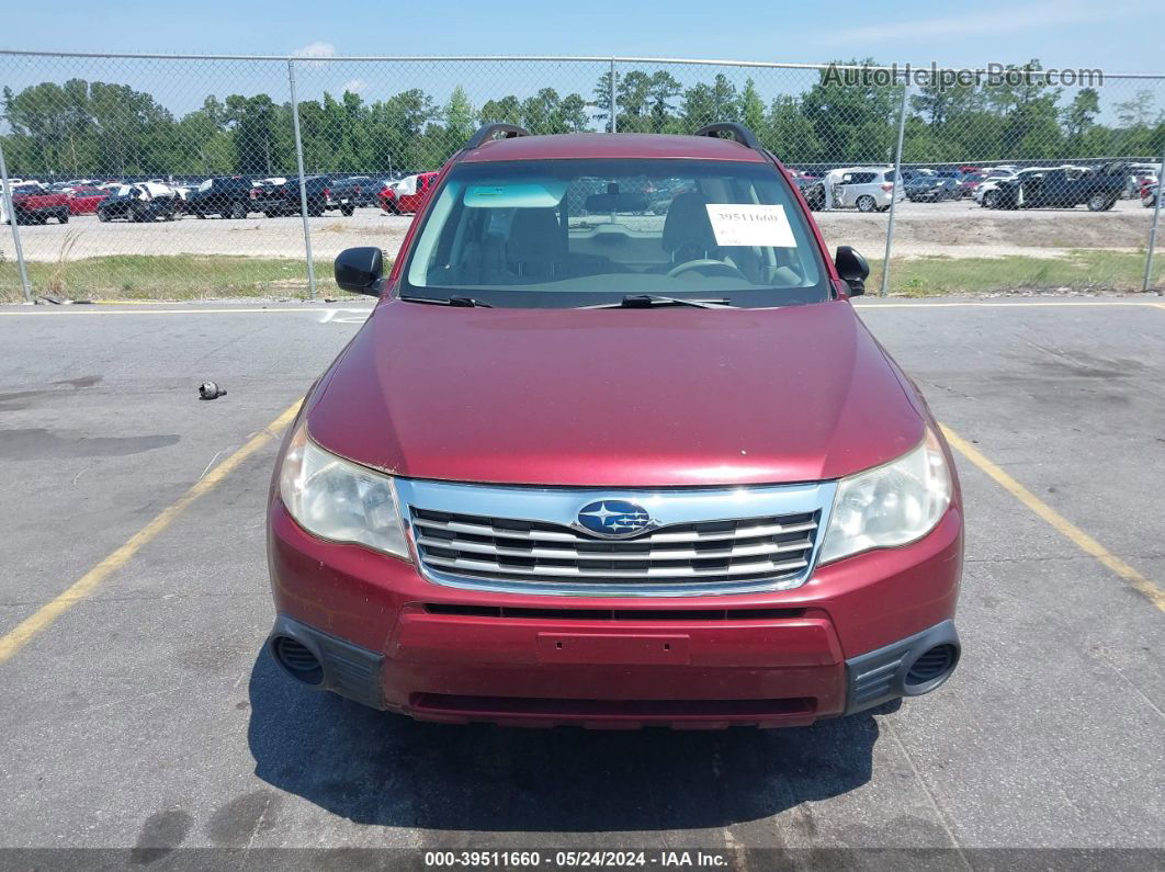 2010 Subaru Forester 2.5x Red vin: JF2SH6BC9AH789037