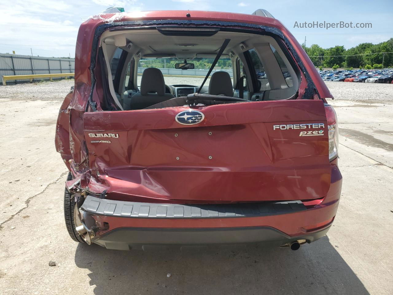 2010 Subaru Forester 2.5x Premium Maroon vin: JF2SH6CC0AH789023