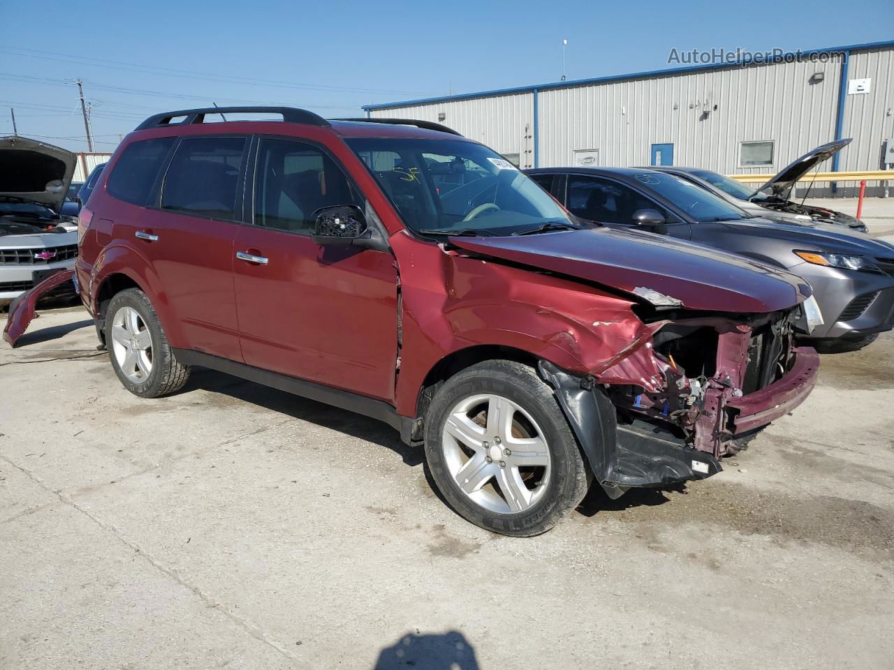 2010 Subaru Forester 2.5x Premium Maroon vin: JF2SH6CC2AH760557