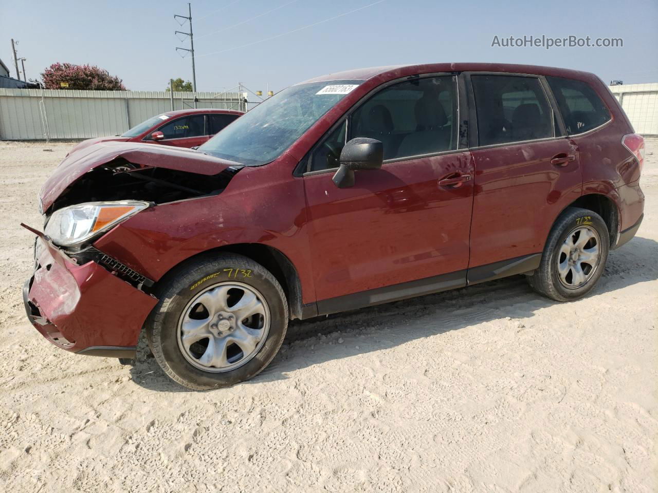 2016 Subaru Forester 2.5i Красный vin: JF2SJAAC0GG555859