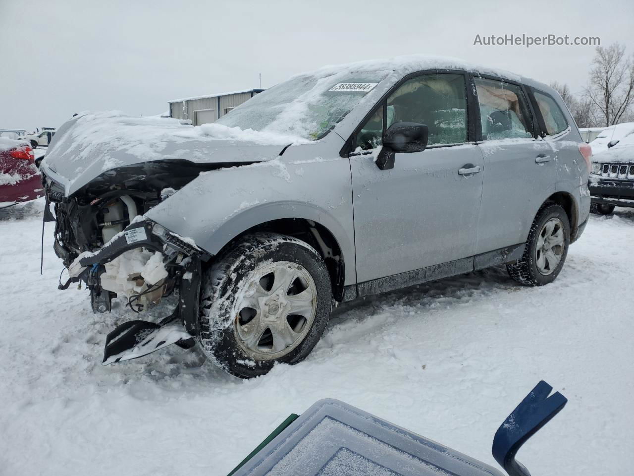 2016 Subaru Forester 2.5i Silver vin: JF2SJAAC0GH448997