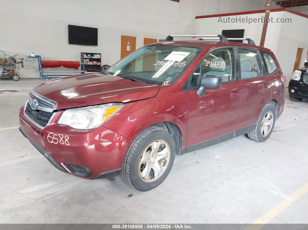 2016 Subaru Forester 2.5i Red vin: JF2SJAAC2GH521769