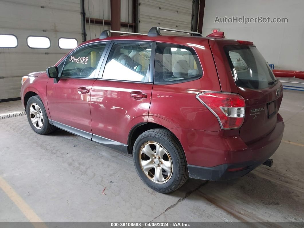 2016 Subaru Forester 2.5i Red vin: JF2SJAAC2GH521769
