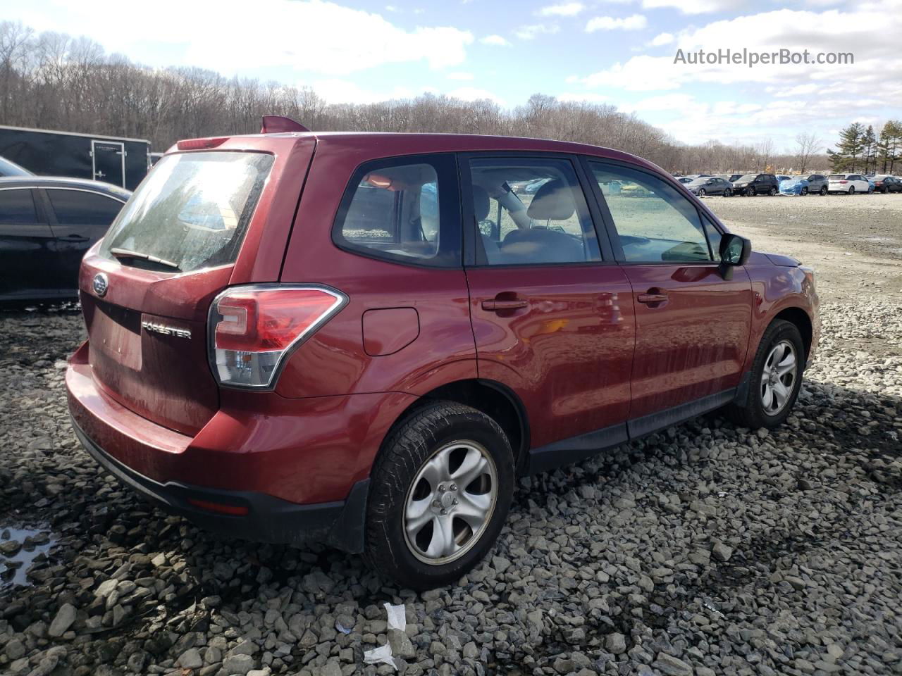 2018 Subaru Forester 2.5i Red vin: JF2SJAAC2JG589745