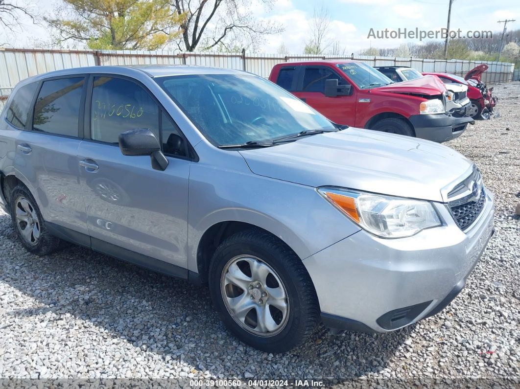 2016 Subaru Forester 2.5i Silver vin: JF2SJAAC3GH410132