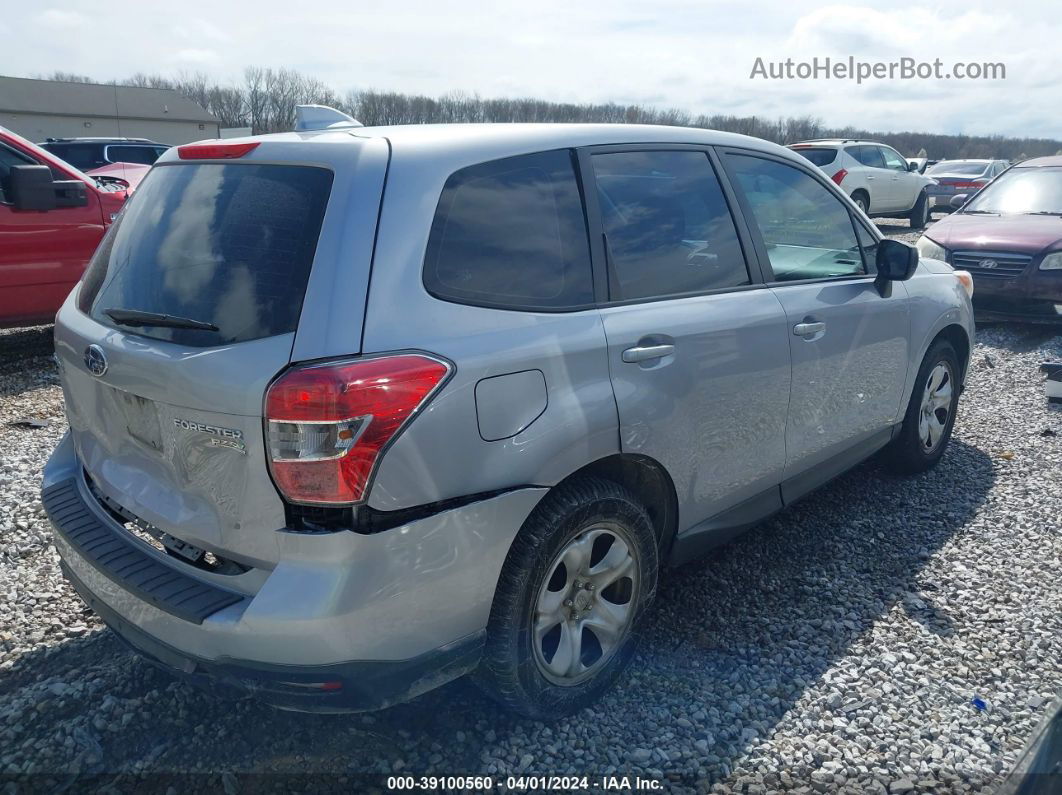 2016 Subaru Forester 2.5i Silver vin: JF2SJAAC3GH410132