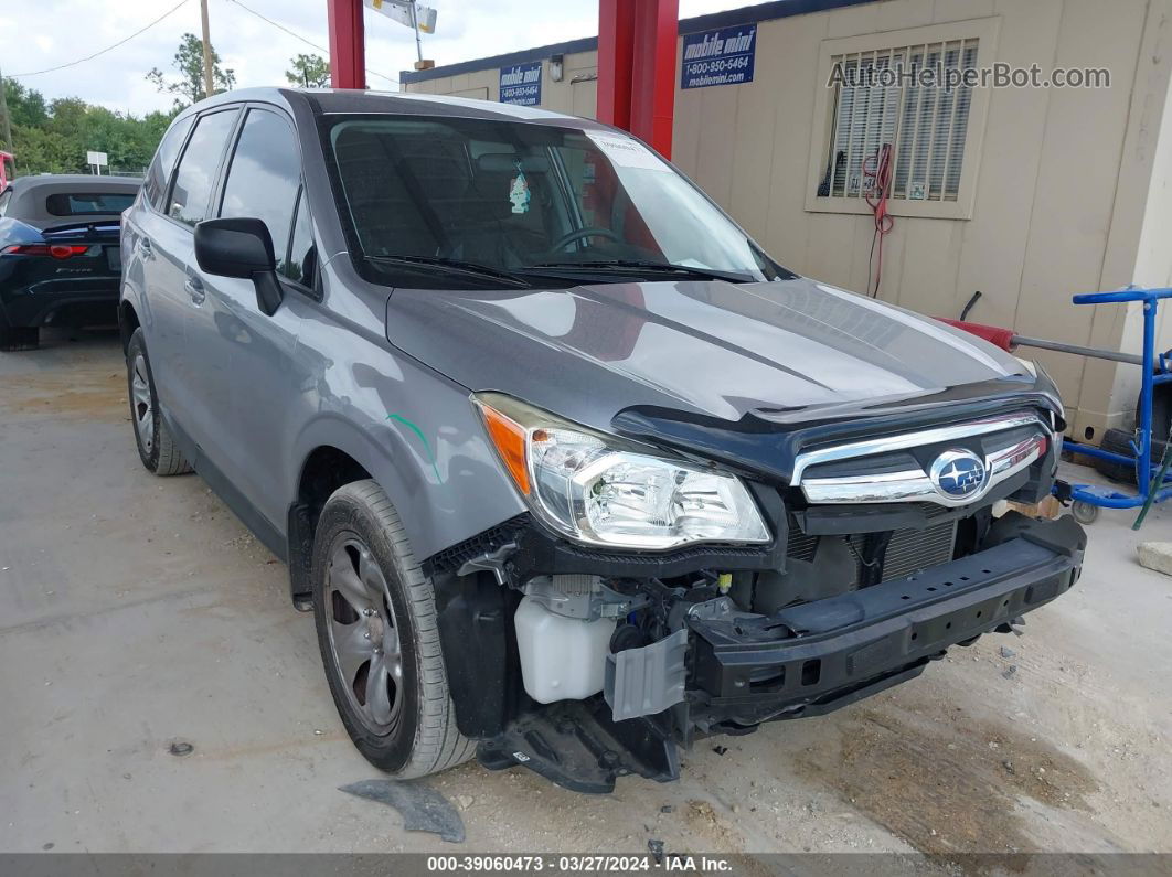 2015 Subaru Forester 2.5i Silver vin: JF2SJAAC8FH816468