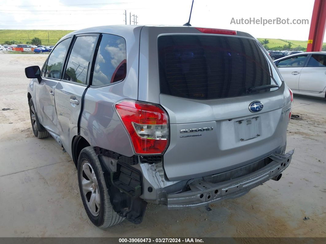 2015 Subaru Forester 2.5i Silver vin: JF2SJAAC8FH816468