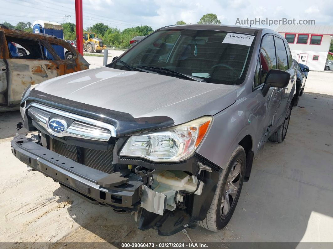 2015 Subaru Forester 2.5i Silver vin: JF2SJAAC8FH816468