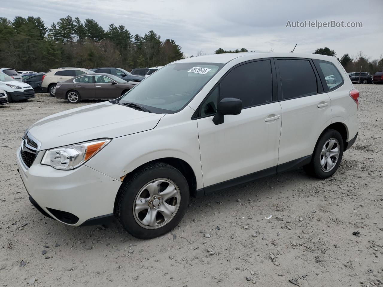 2015 Subaru Forester 2.5i White vin: JF2SJAAC8FH819757