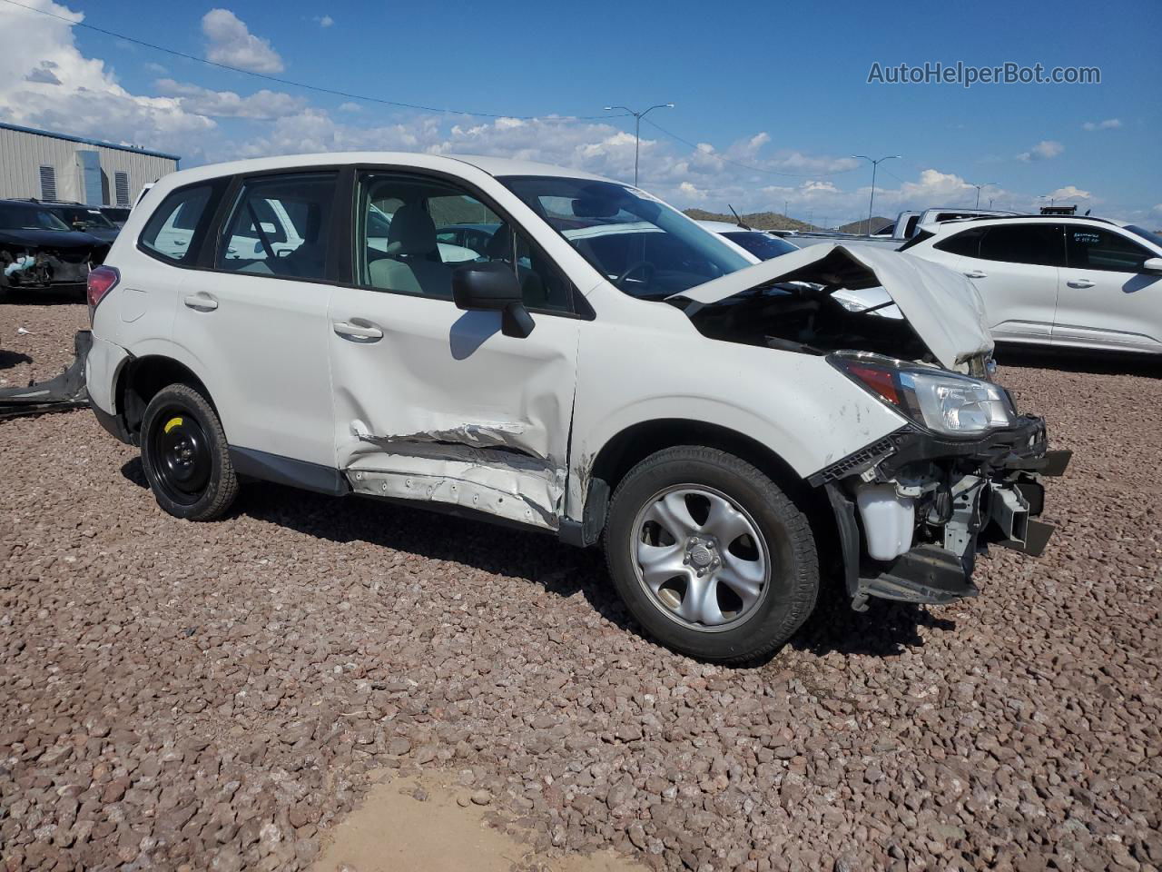 2018 Subaru Forester 2.5i White vin: JF2SJAAC9JH452652