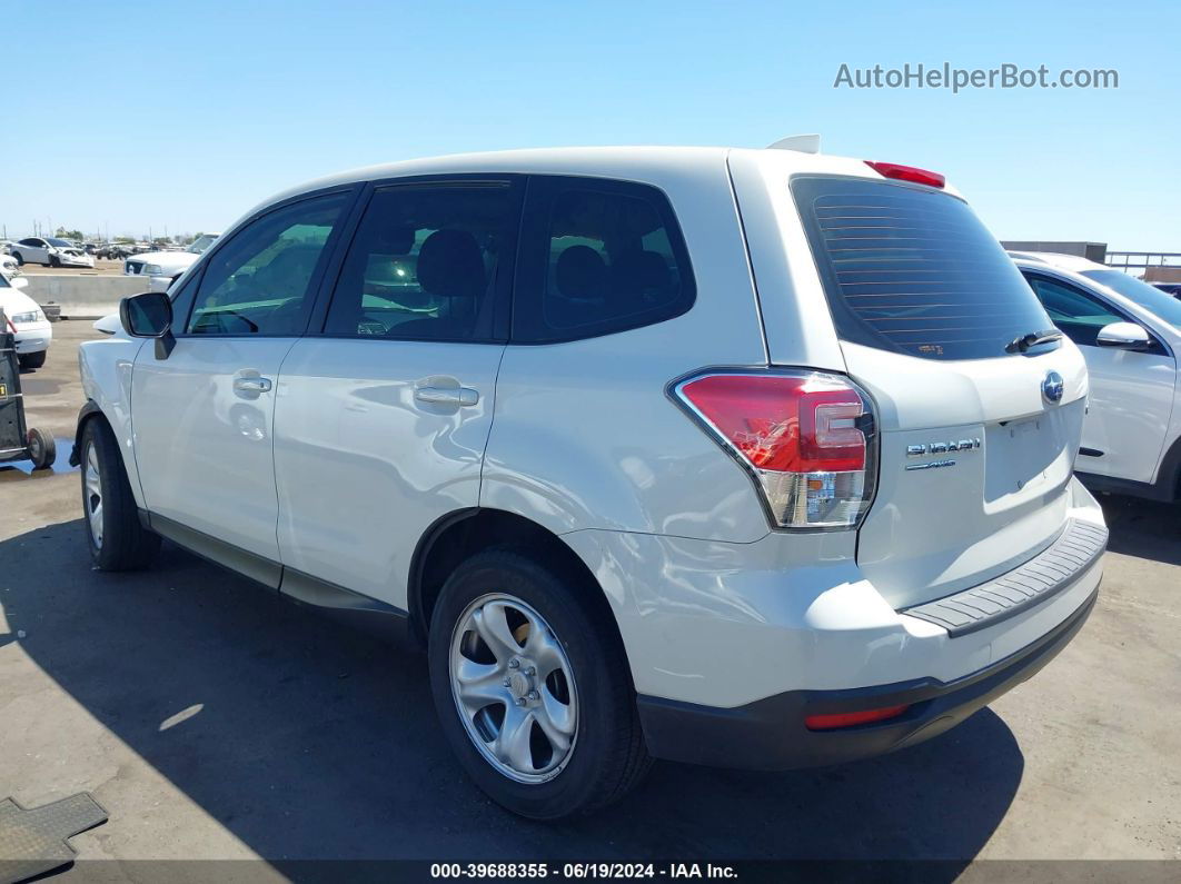 2018 Subaru Forester 2.5i White vin: JF2SJAAC9JH480418