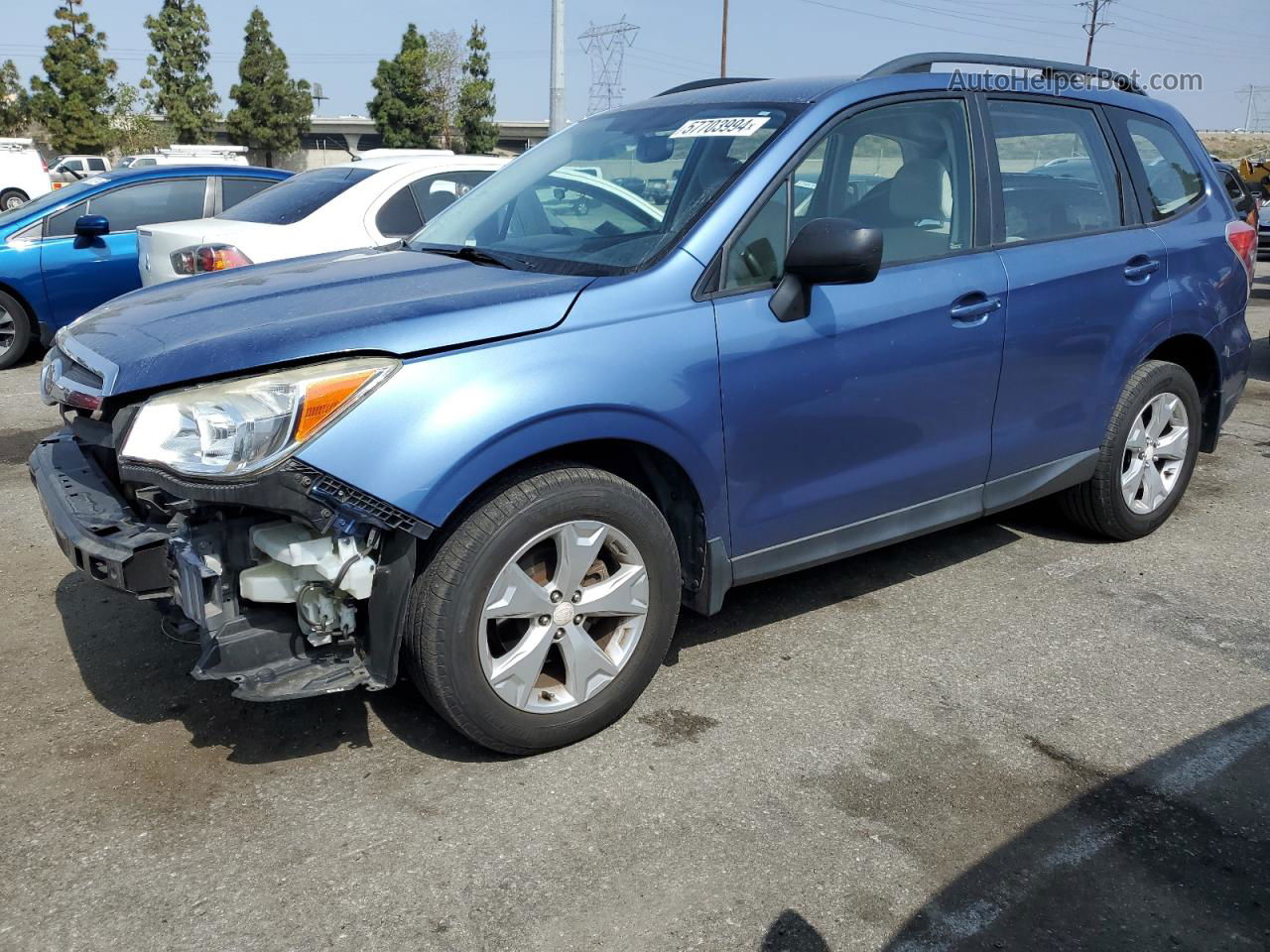 2015 Subaru Forester 2.5i Blue vin: JF2SJABC0FH586231