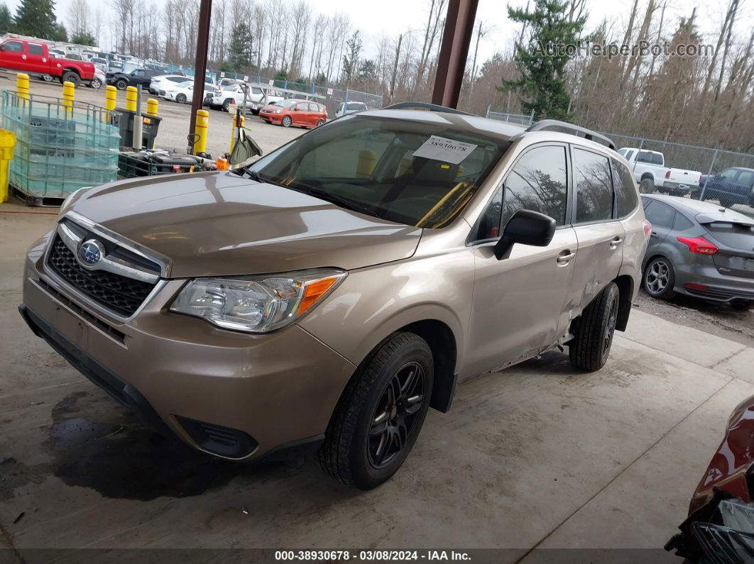 2016 Subaru Forester 2.5i Золотой vin: JF2SJABC0GH521557