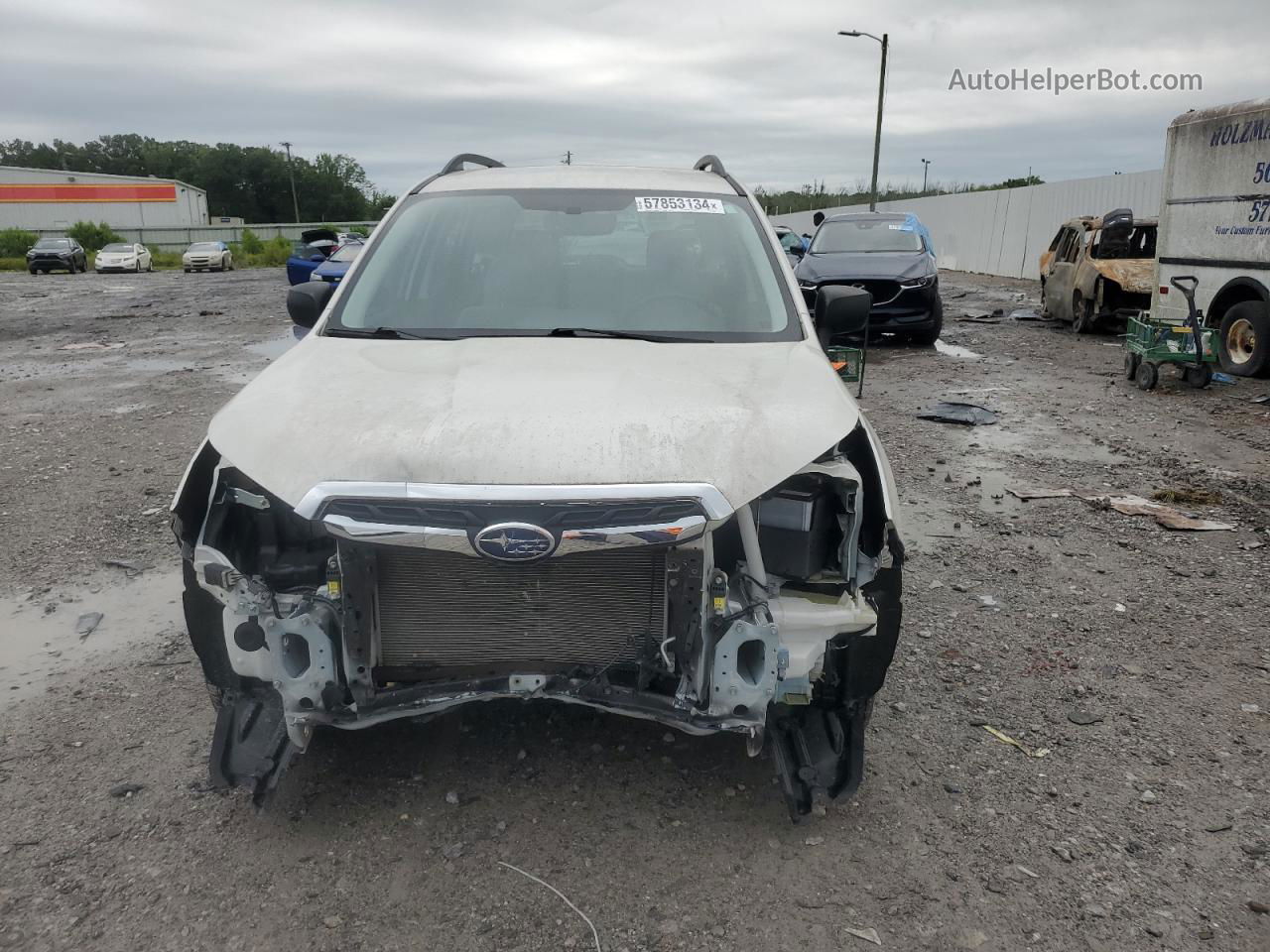 2018 Subaru Forester 2.5i White vin: JF2SJABC0JH404892