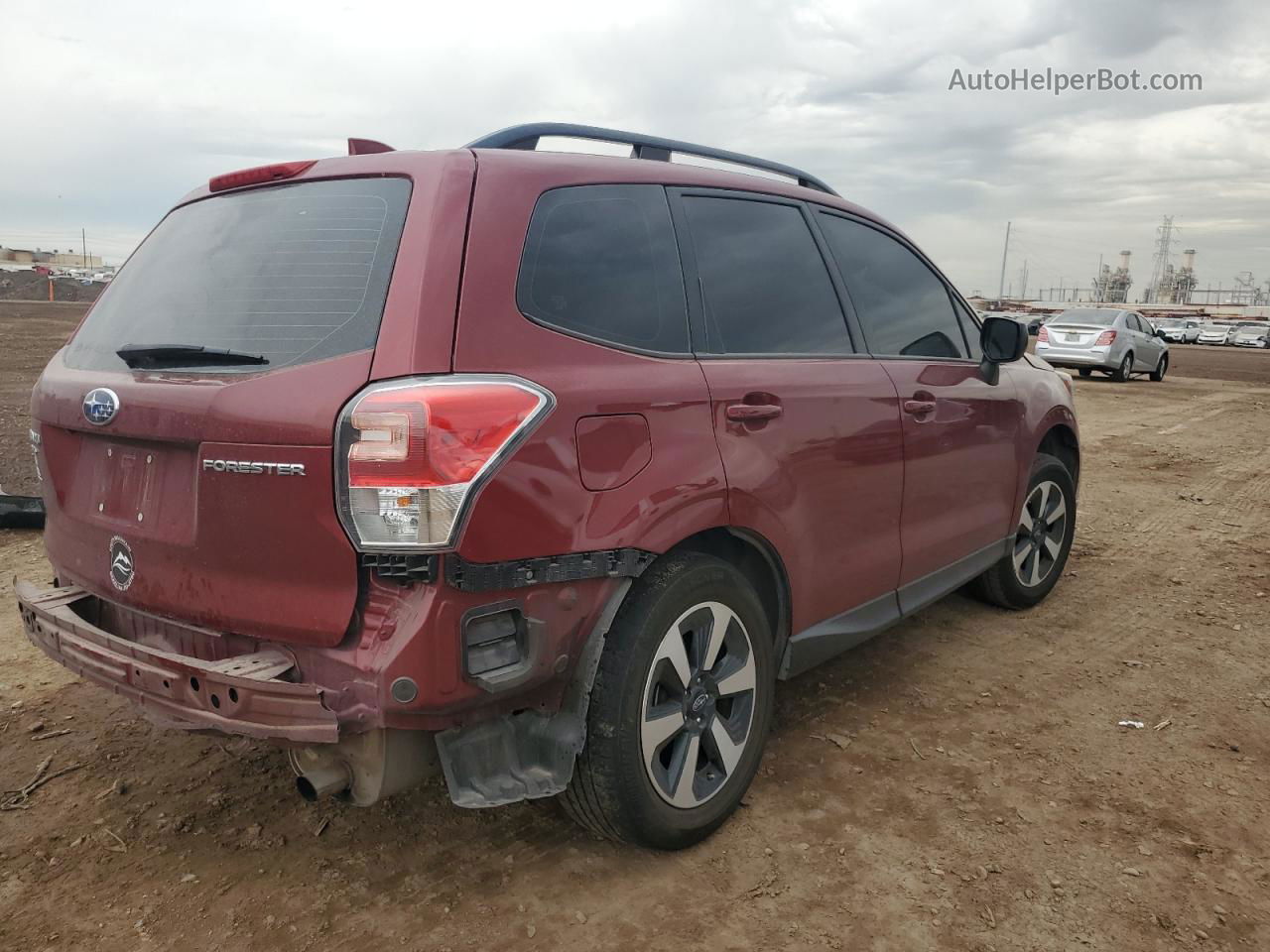 2018 Subaru Forester 2.5i Burgundy vin: JF2SJABC0JH491788