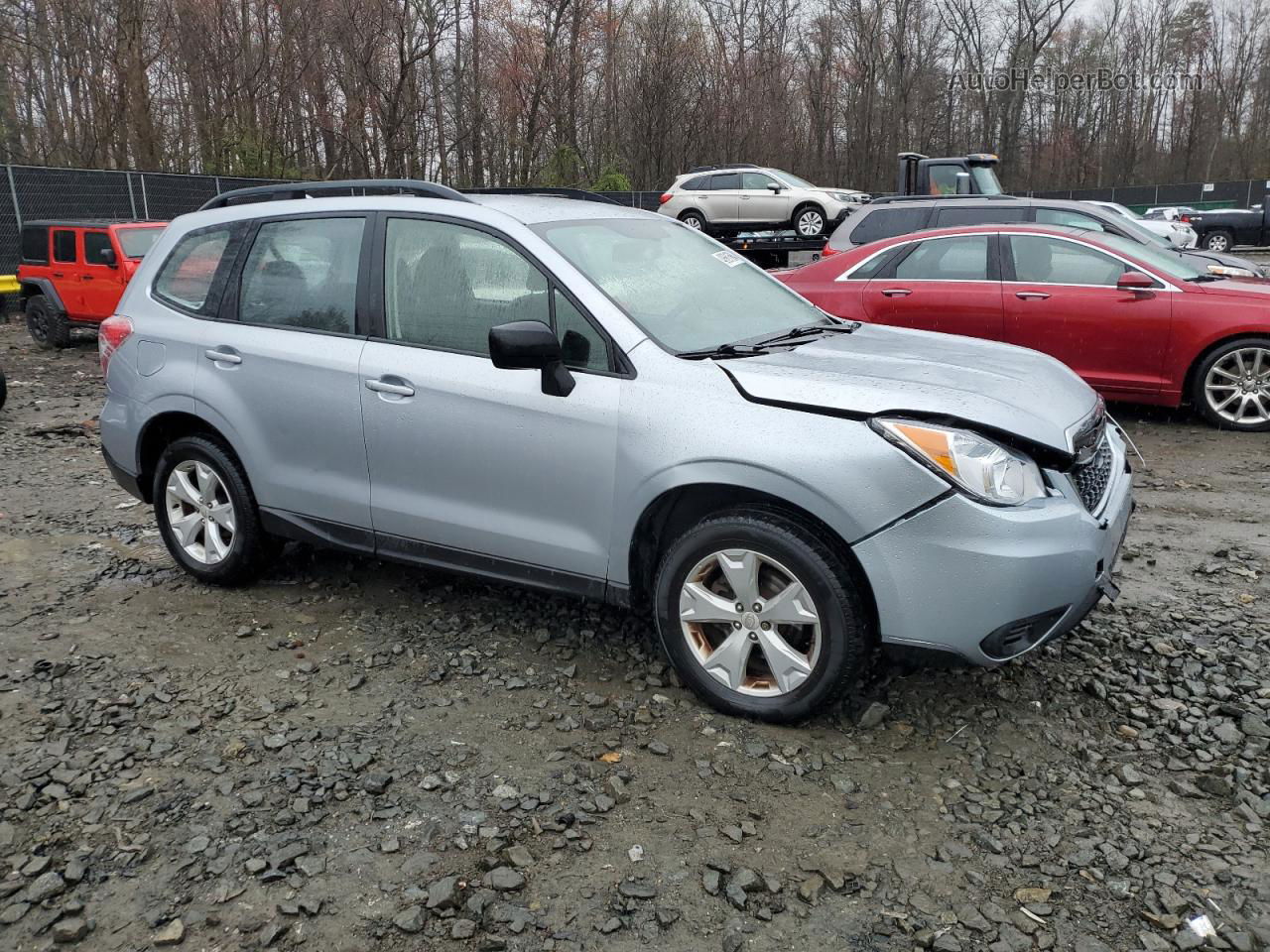 2016 Subaru Forester 2.5i Silver vin: JF2SJABC1GH426974