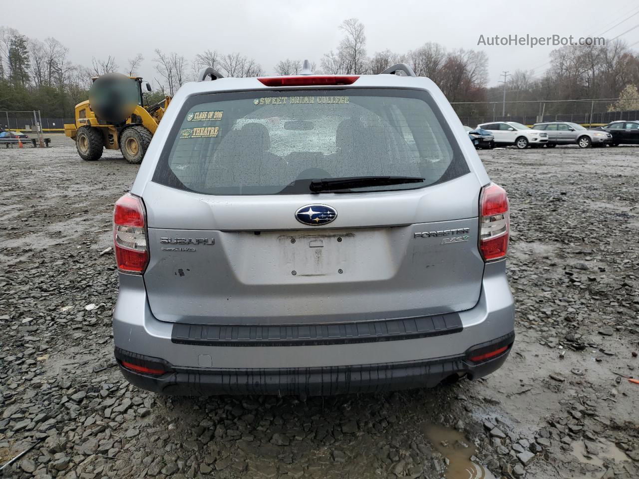 2016 Subaru Forester 2.5i Silver vin: JF2SJABC1GH426974