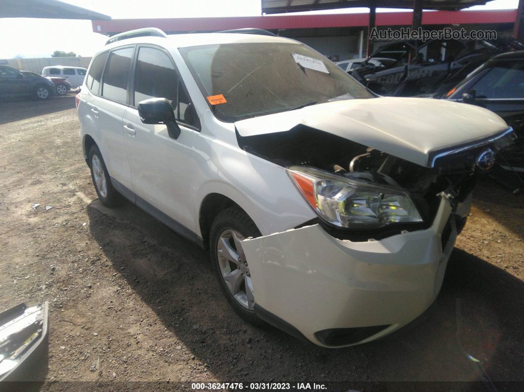 2016 Subaru Forester 2.5i White vin: JF2SJABC1GH434492