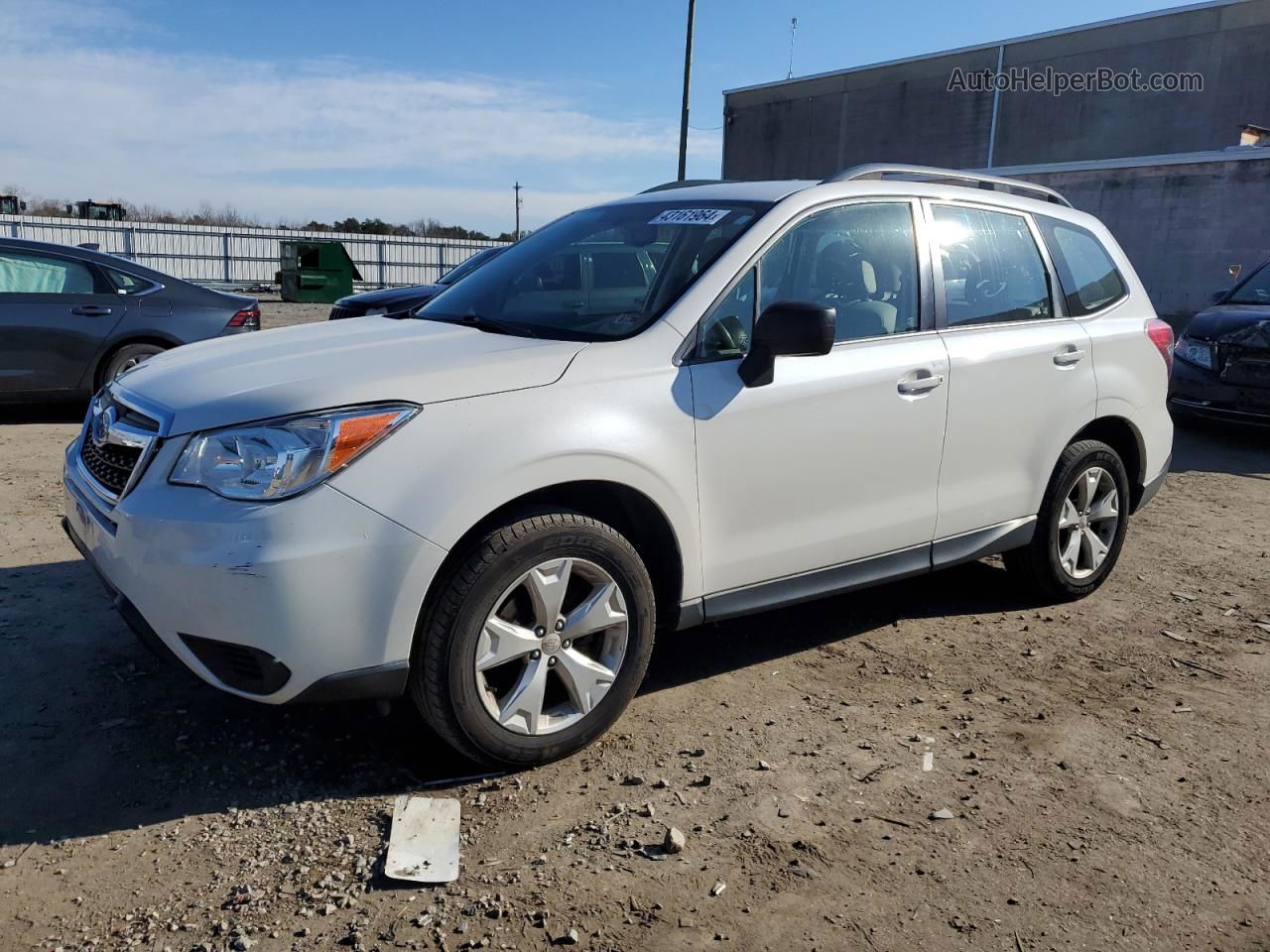 2016 Subaru Forester 2.5i White vin: JF2SJABC1GH502287