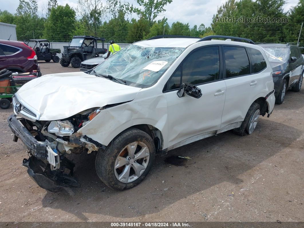 2016 Subaru Forester 2.5i White vin: JF2SJABC2GH478551