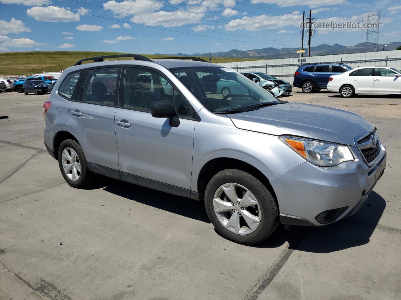 2016 Subaru Forester 2.5i Silver vin: JF2SJABC2GH494135