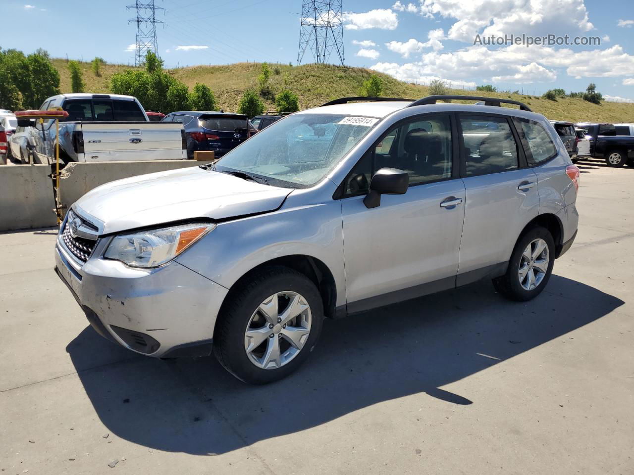 2016 Subaru Forester 2.5i Silver vin: JF2SJABC2GH494135